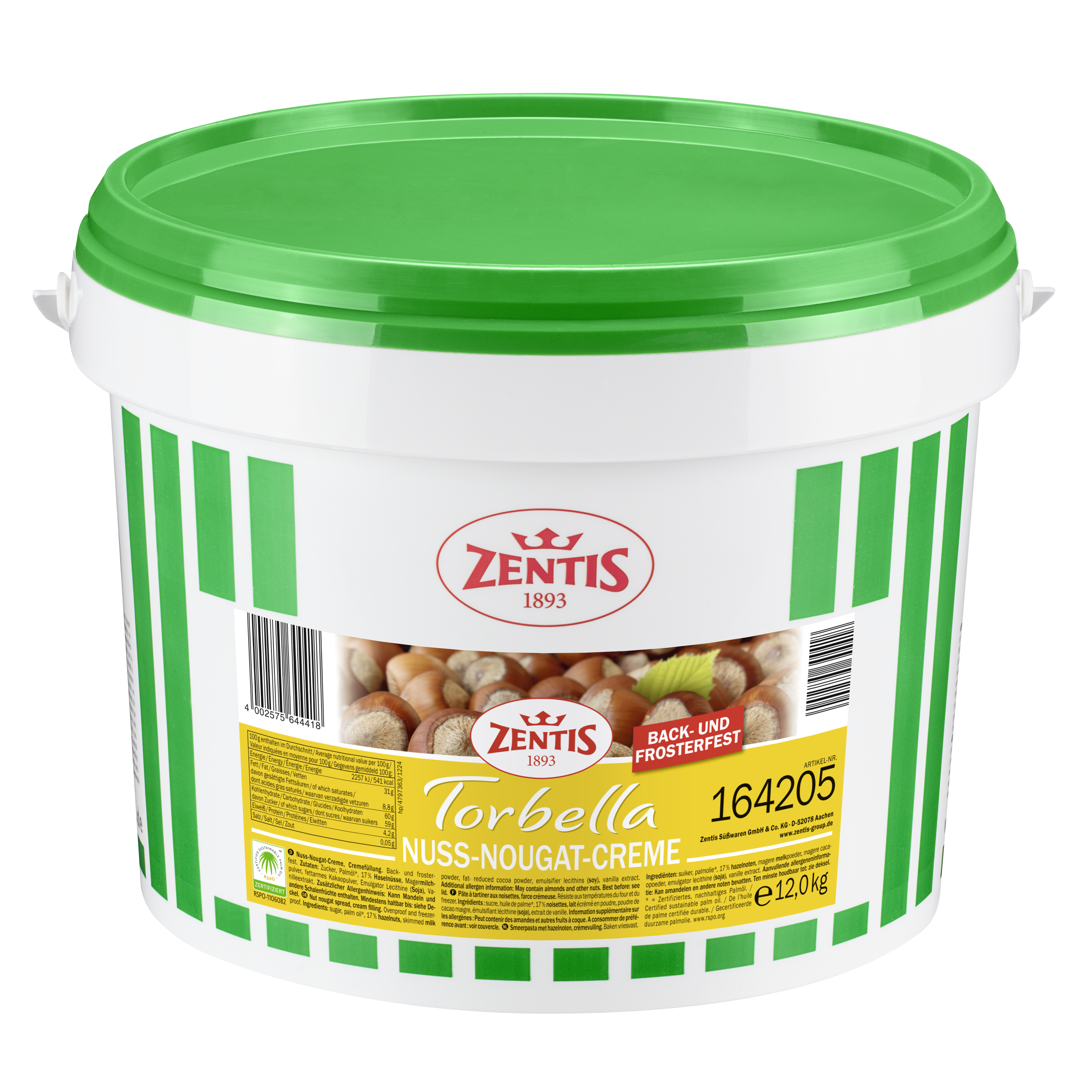 Zentis Torbella Eimer Nuss-Nougat-Creme