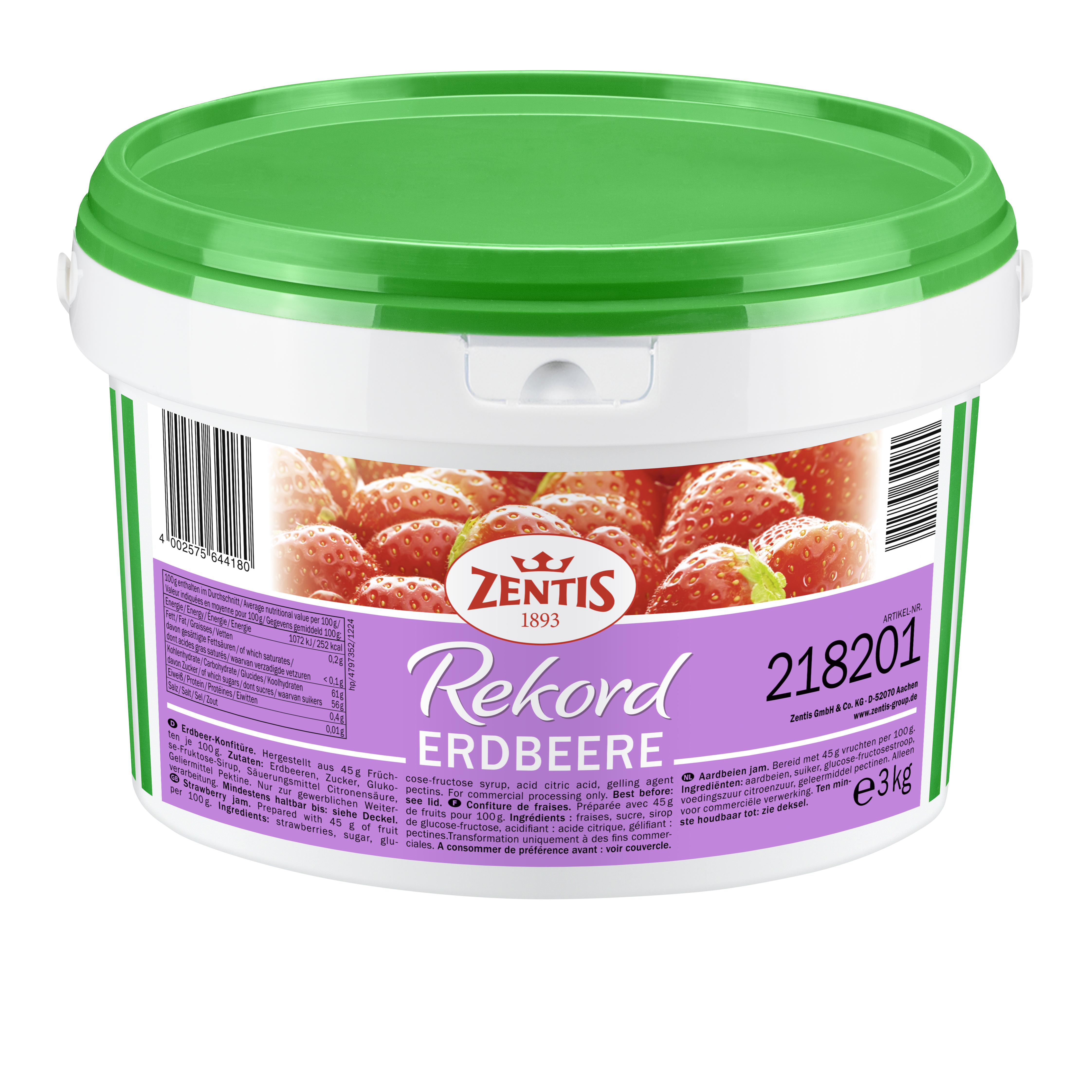 Zentis Rekord Eimer Erdbeere