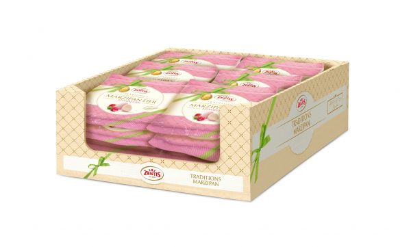 Zentis Marzipan Eier Himbeere, TW-Beutel, 36er Karton
