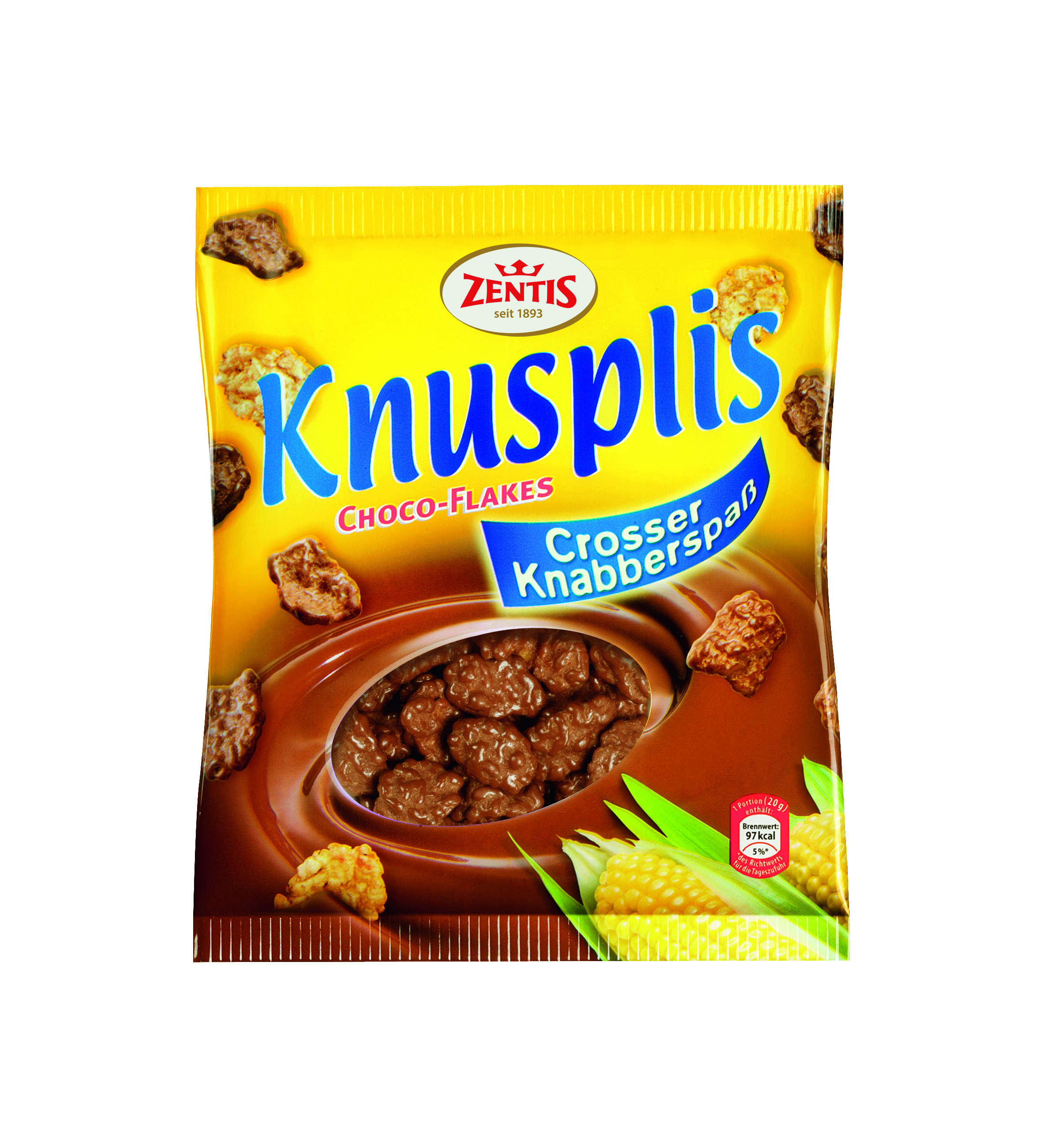 Zentis Knusplis Chocoflakes, Beutel Chocoflakes
