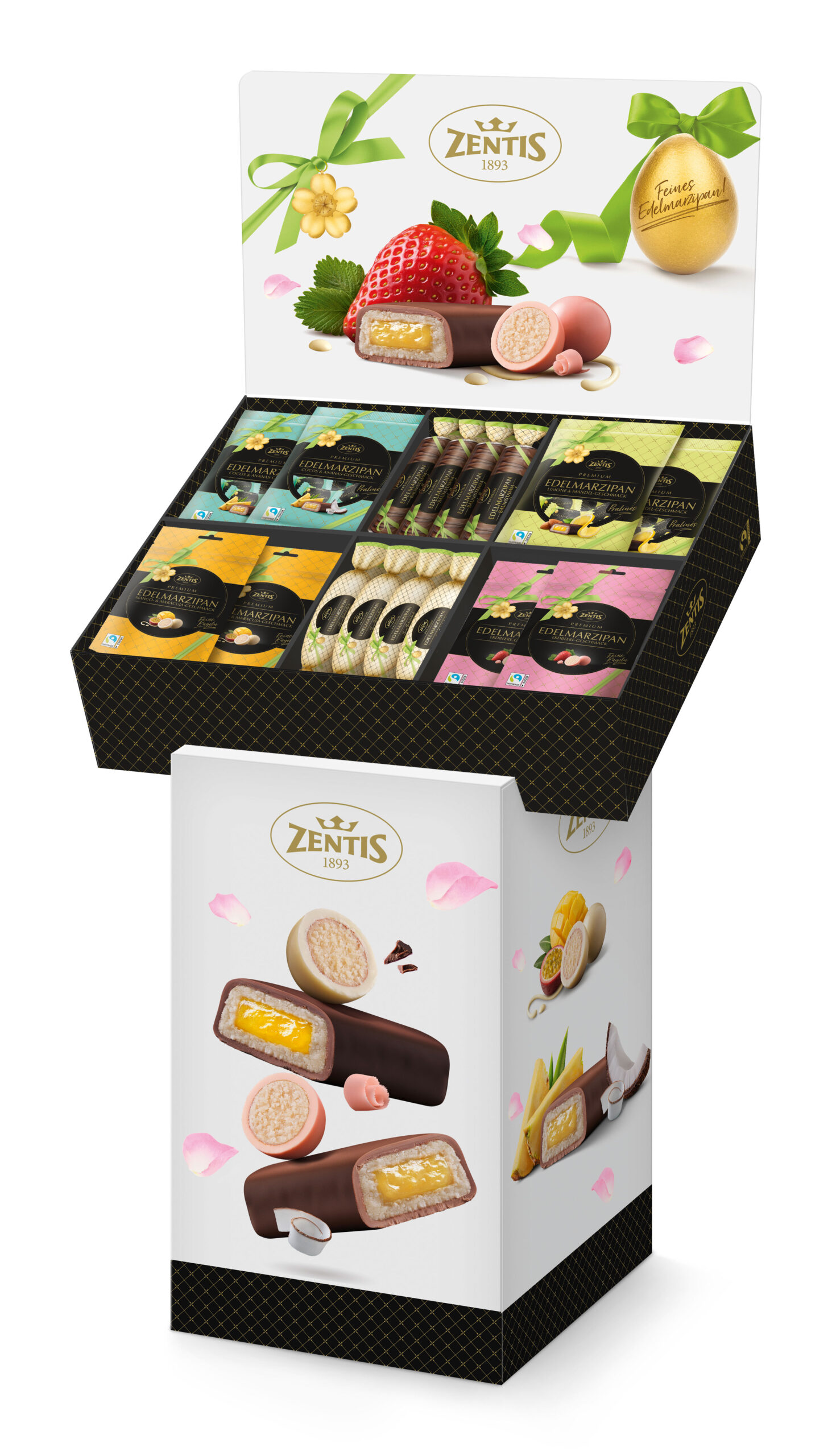 Zentis Edelmarzipan 1lagig Bodenaufsteller Frühling sortiert
