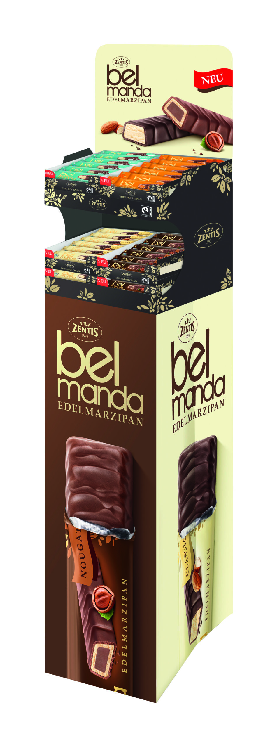 Belmanda 4-fach sortierter Bodenaufsteller, 108 Riegel à