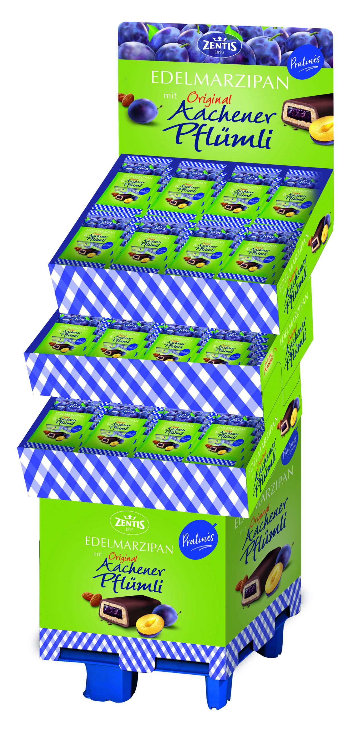 Zentis Edelmarzipan Aachener Pflümli 180er Display