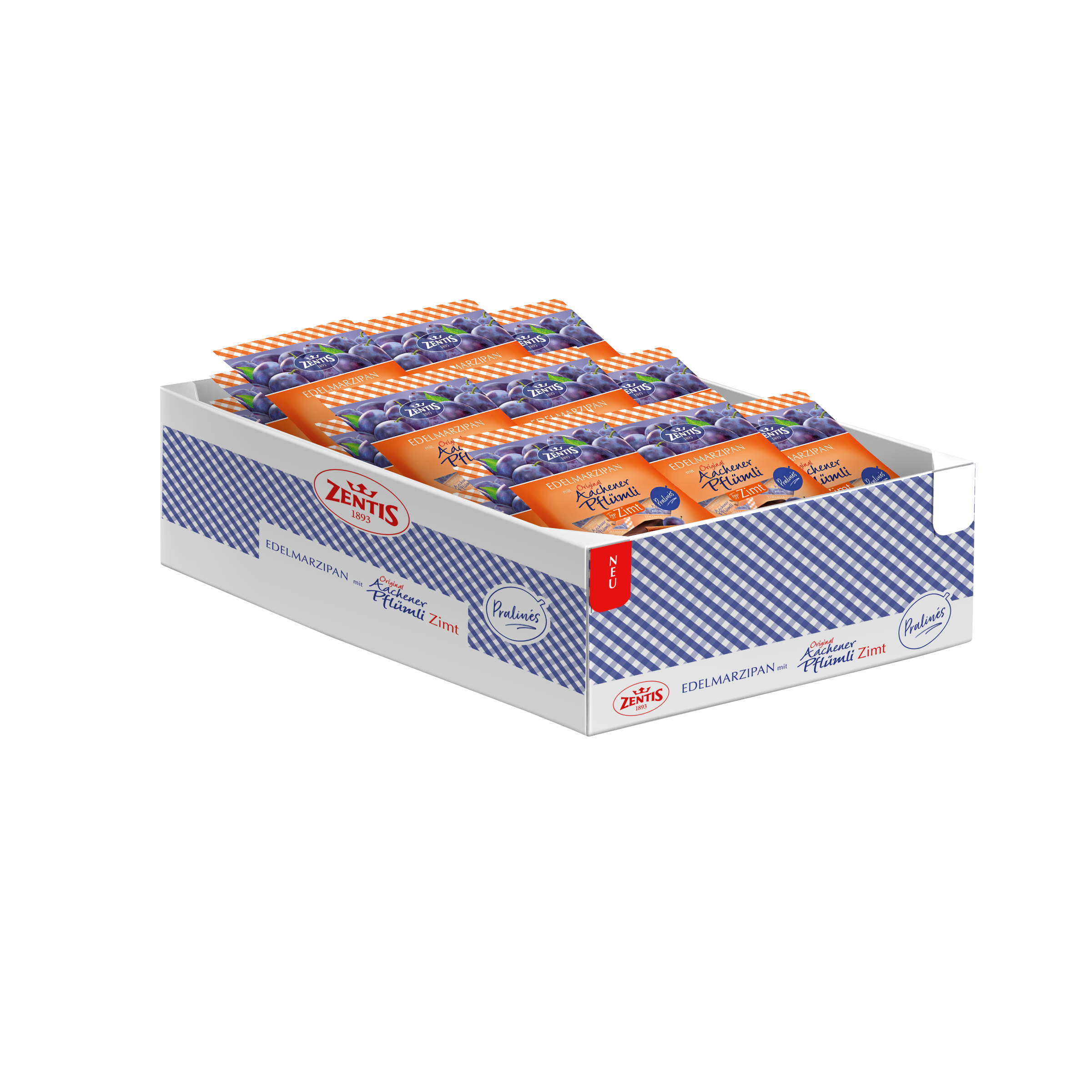 Zentis Aachener Pflümli Pralinés ZIMT 100g Beutel, 36er Karton