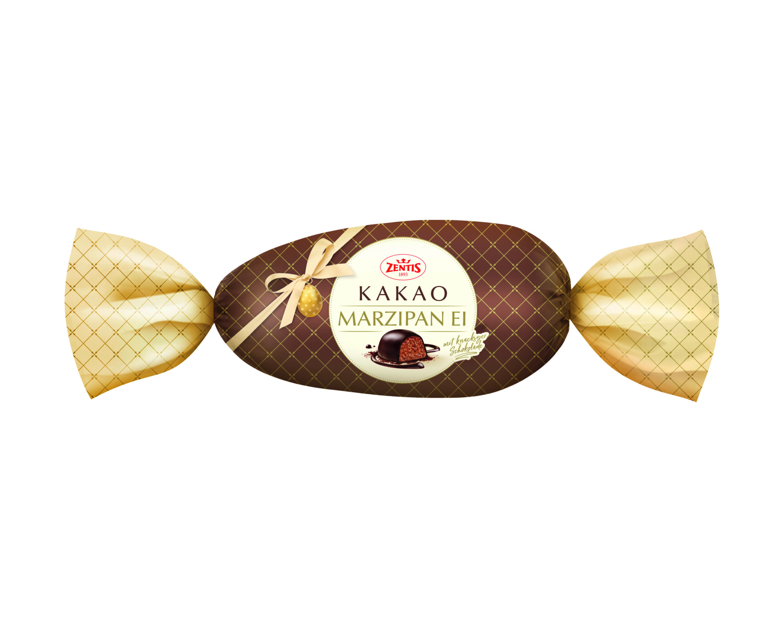 Zentis Marzipan Ei 100g, Kakao, 60er Karton