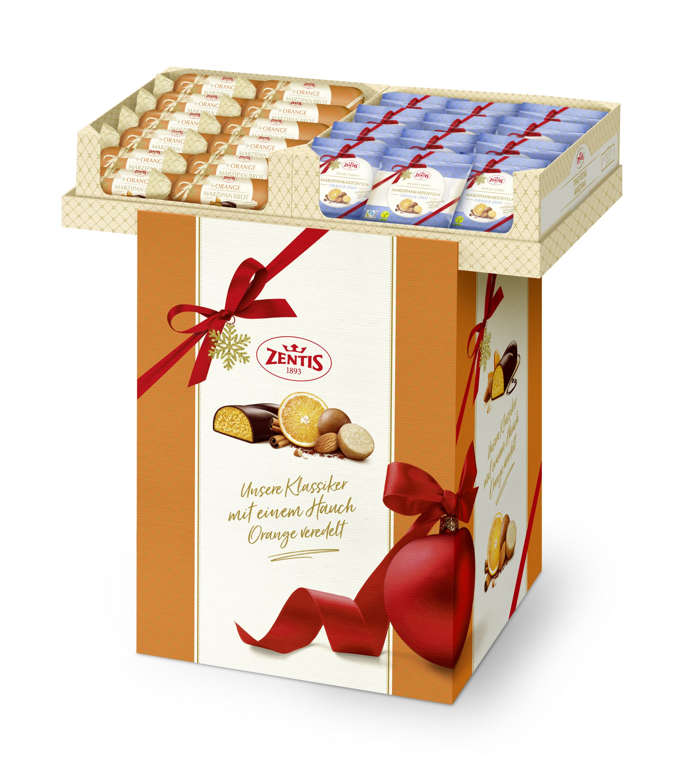 Zentis Marzipan, 106er Bodenaufsteller, 2-fach sortiert, Brote und Kartoffeln