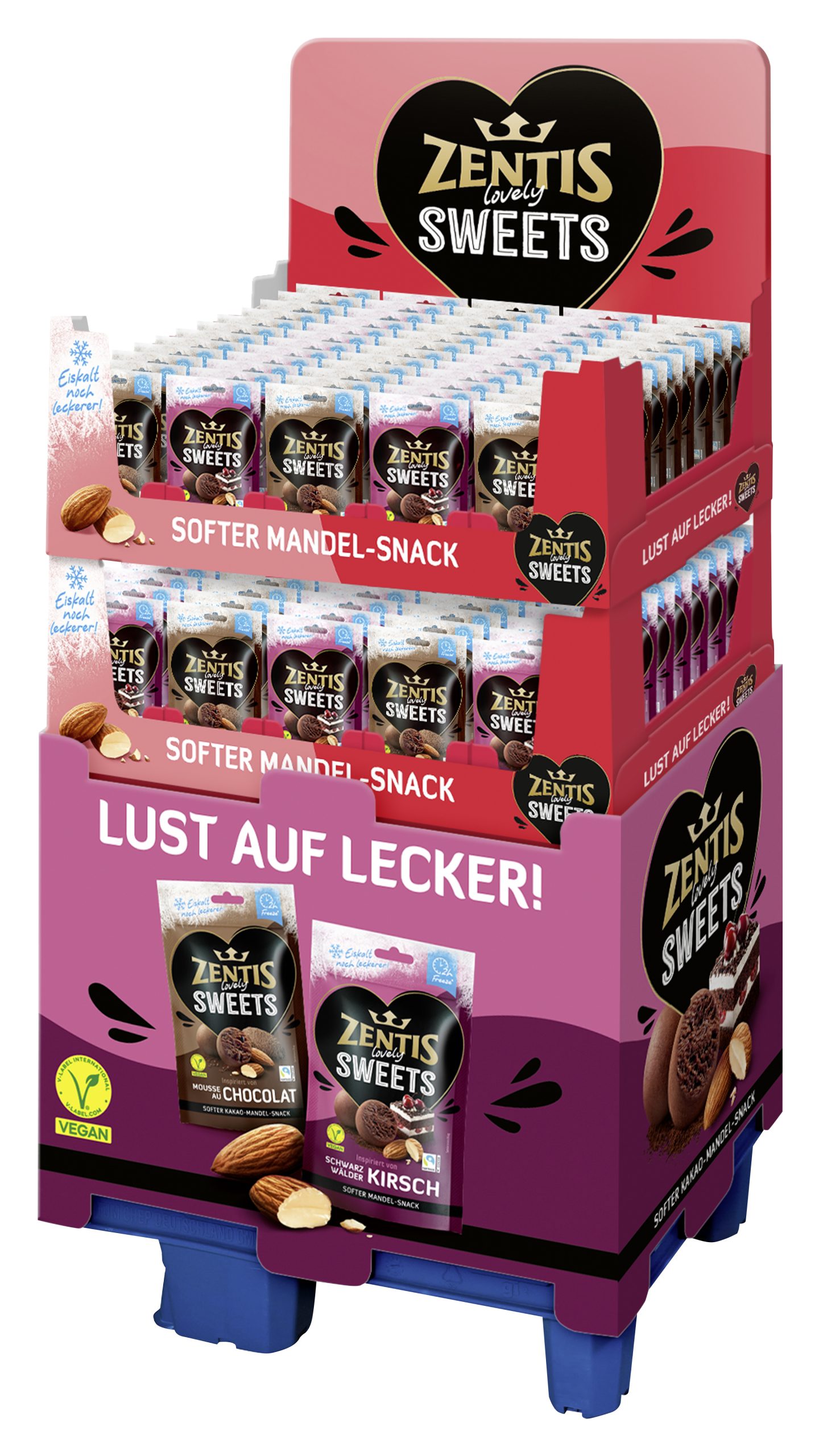Zentis Lovely Sweets 90g, 120er Winter-Display 2-fach sortiert