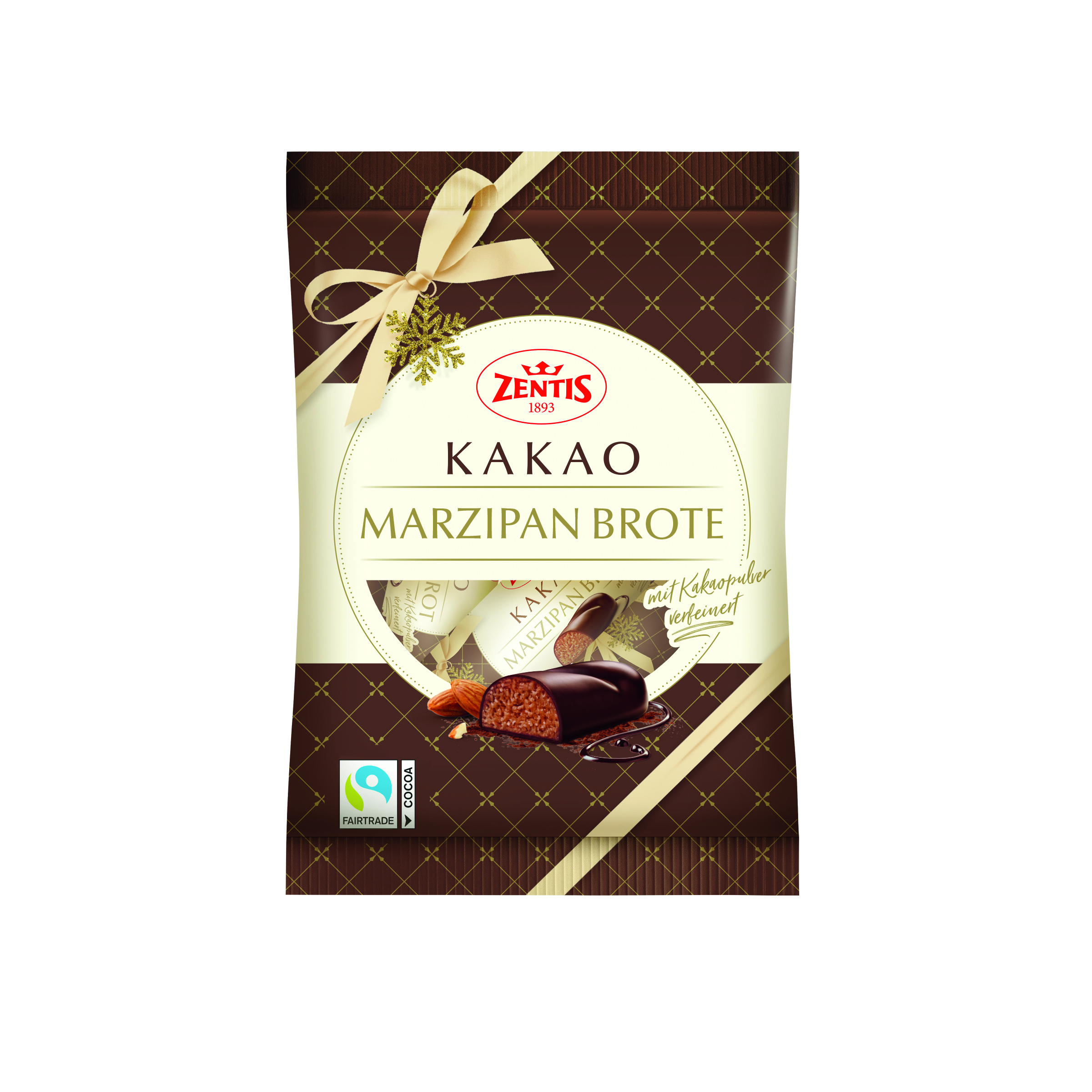 Zentis Marzipan Brote 4×23,5g Kakao im TW-Beutel