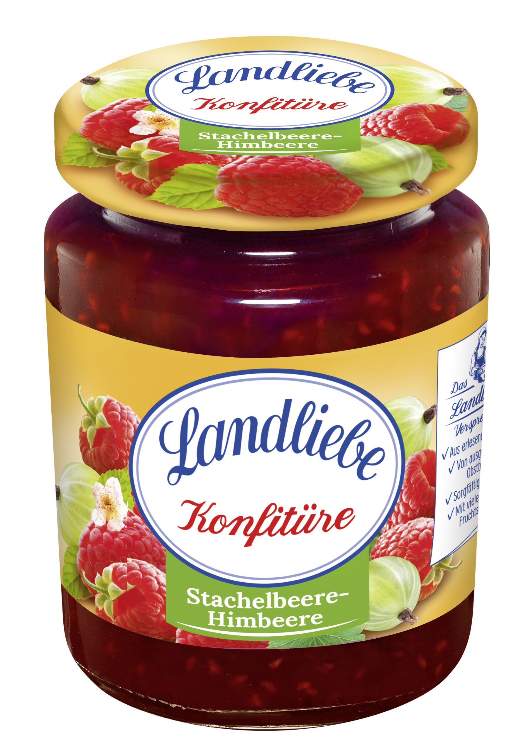 Landliebe Konfitüre 200g, Stachelbeere-Himbeere