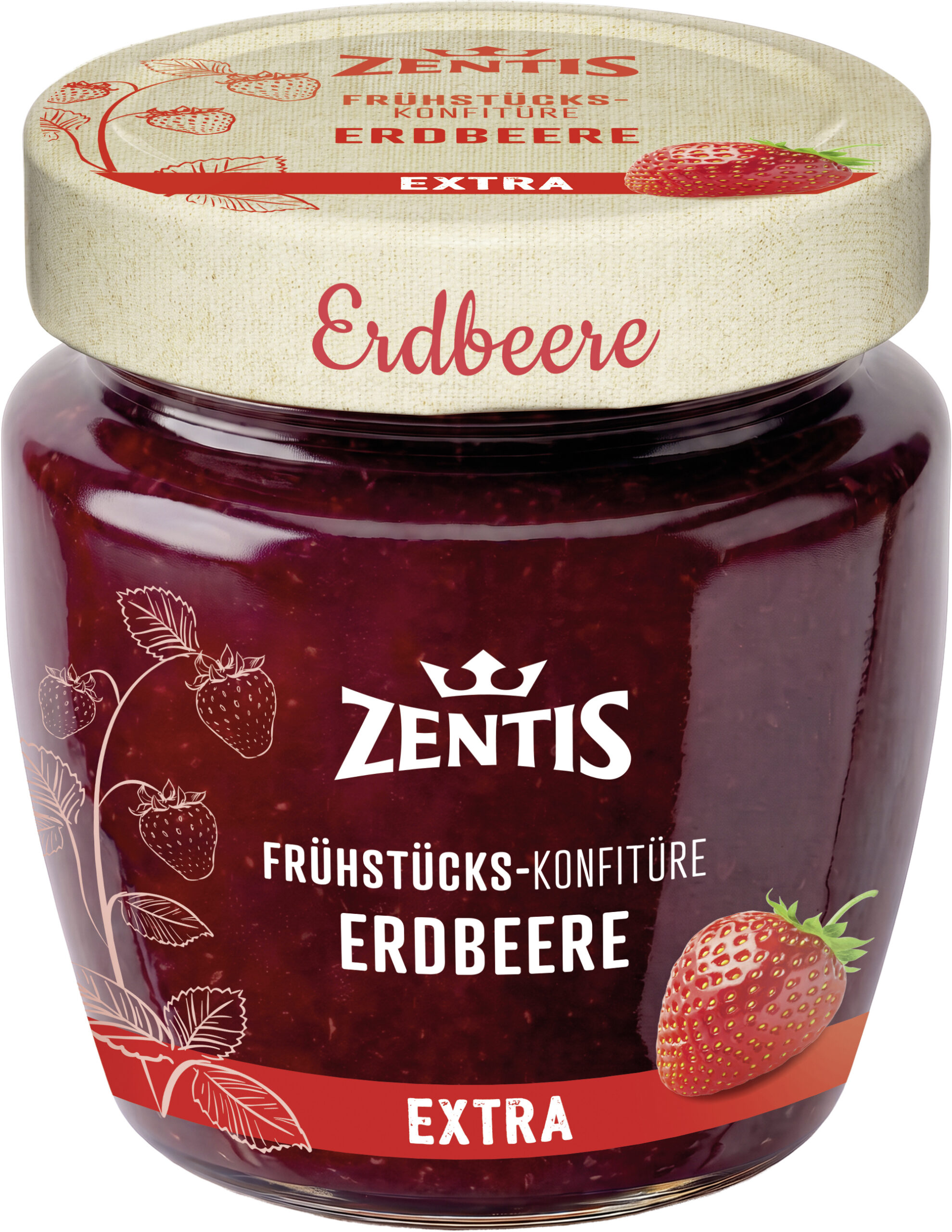 Zentis Frühstücks-Konfitüre Extra 230g, Erdbeere