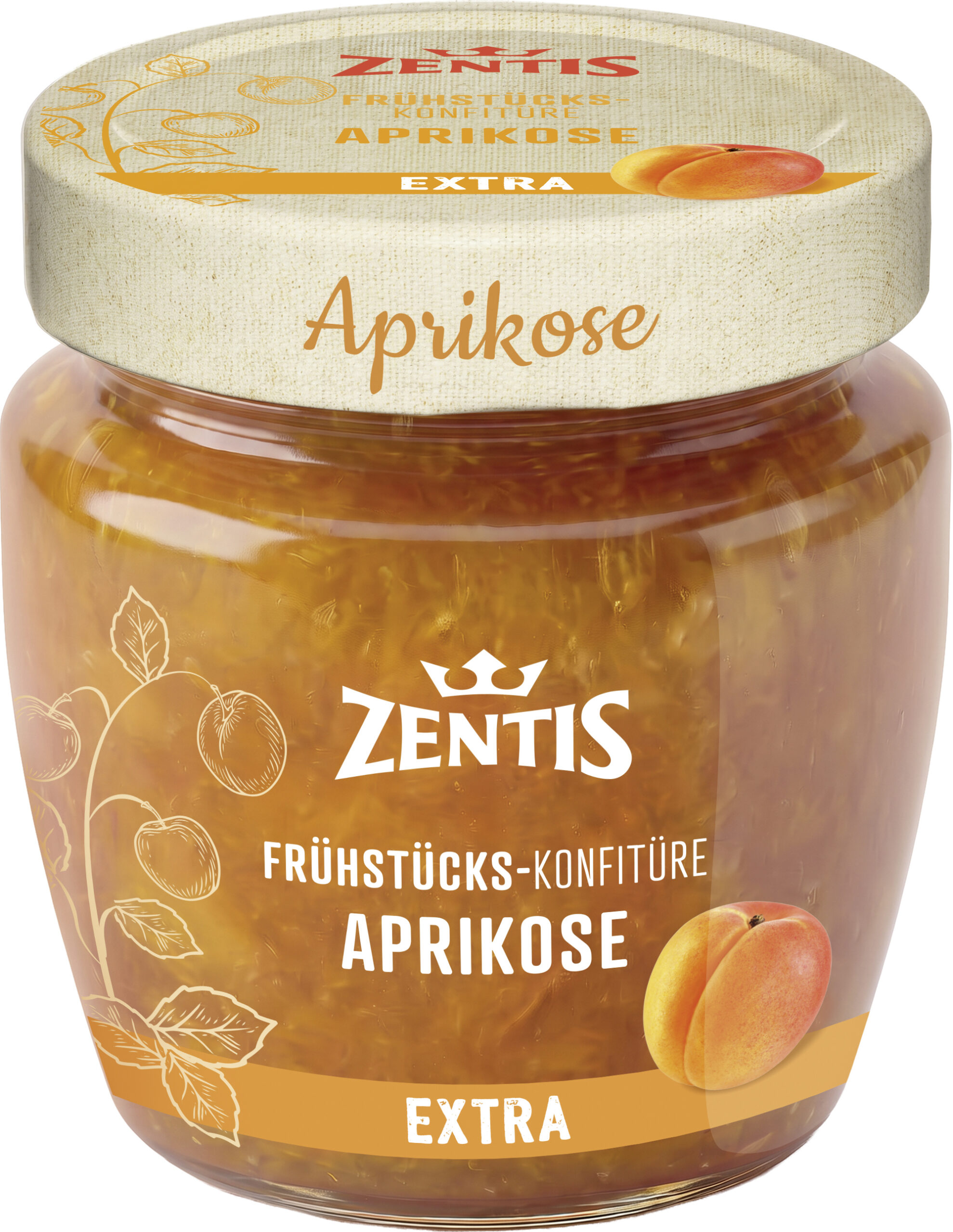 Zentis Frühstücks-Konfitüre Extra 230g, Aprikose