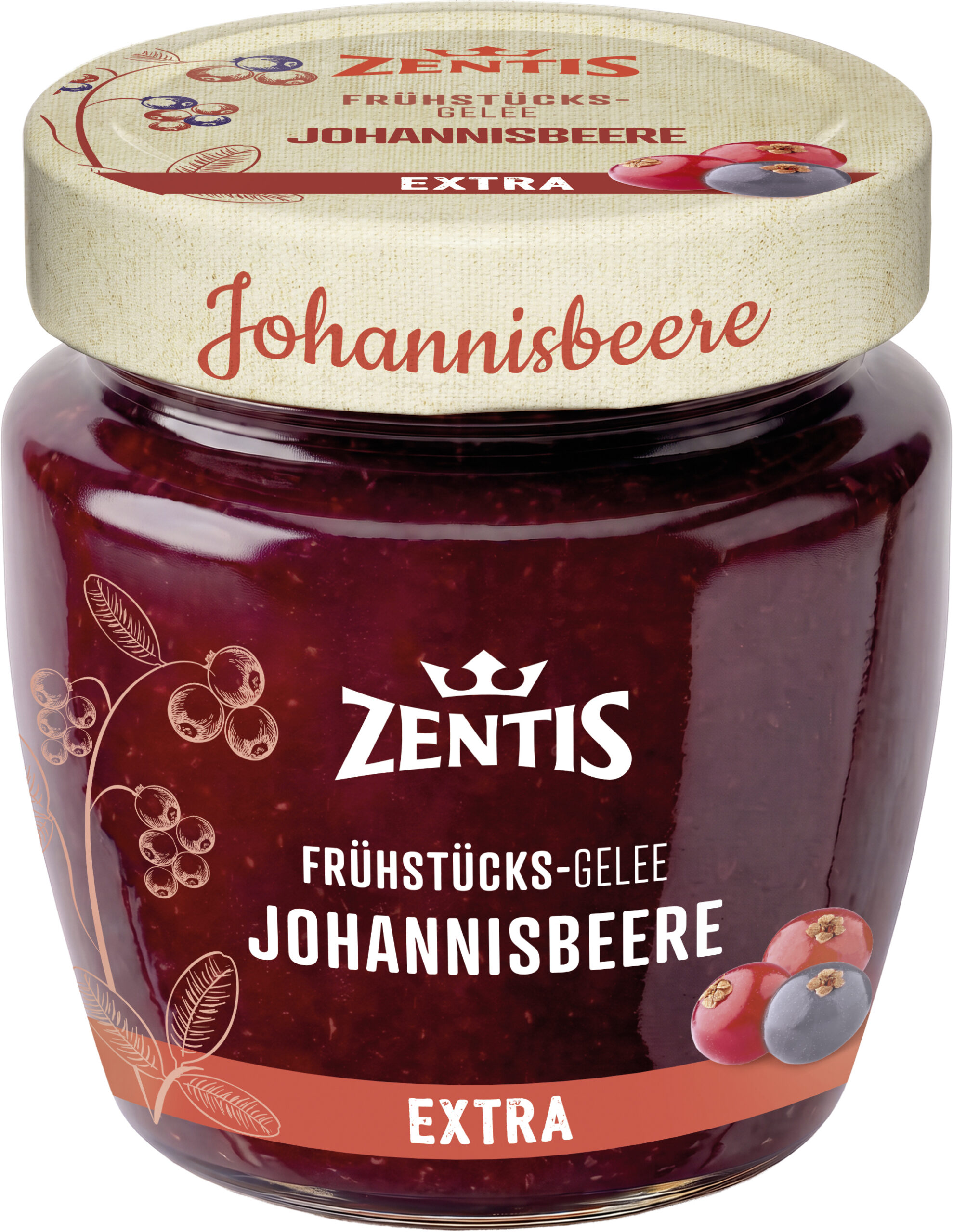 Zentis Frühstücks-Gelee Extra 230g, Johannisbeere