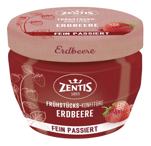 4002575643701 Frühstücks-Konfitüre Extra fein passiert 340g, Erdbeere