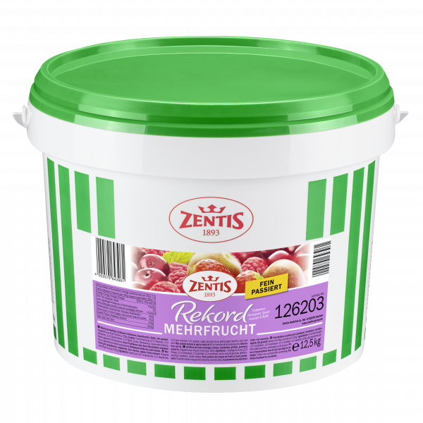 4002575643961 Zentis Rekord 12,5kg Eimer Mehrfrucht, fein passiert