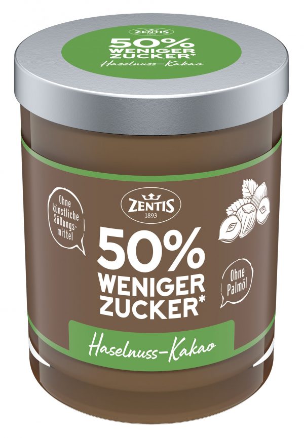 4002575639124 50% weniger Zucker Creme 200g, Haselnuss-Kakao