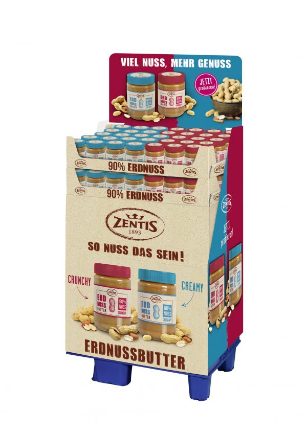 4002575623895 Zentis Erdnussbutter 350g, 70er Mischdisplay