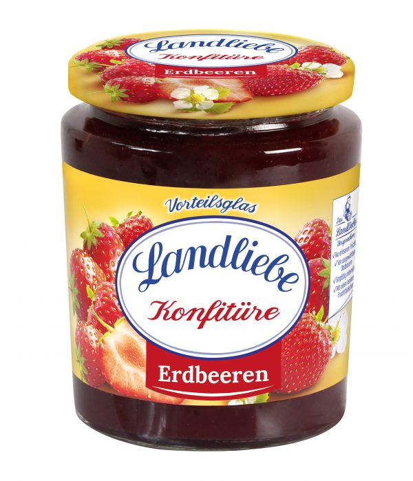 4002575642469 Landliebe Konfitüre Extra 340g Vorteilsglas, Erdbeere