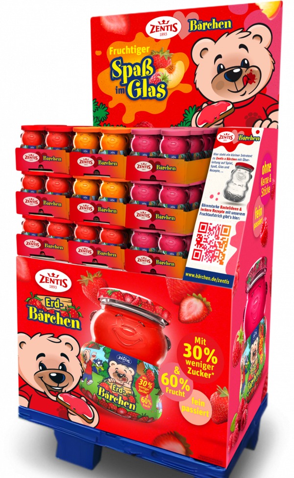 4067987002058 Zentis Bärchen FA 250g, fein passiert, 90er Mischdisplay