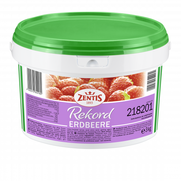 4002575644180 Zentis Rekord 3kg Eimer Erdbeere
